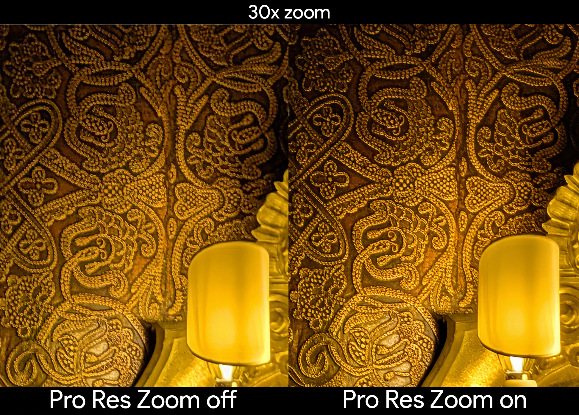 Examples of how Pro Res Zoom on a Pixel 10 Pro can enhance or ruin an image by using AI to sharpen details