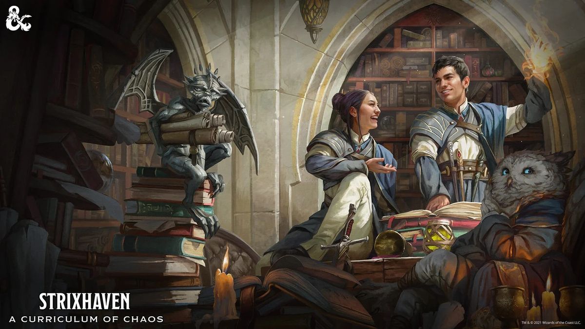 Students studying magic