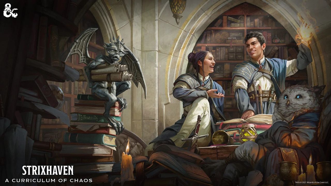 Students studying magic