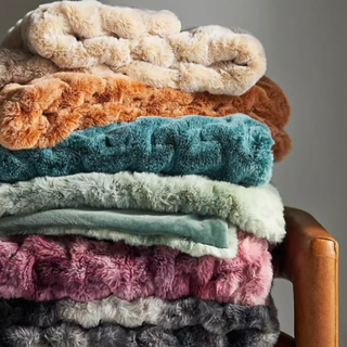 The Luxe Faux Fur Blanket from Anthropologie