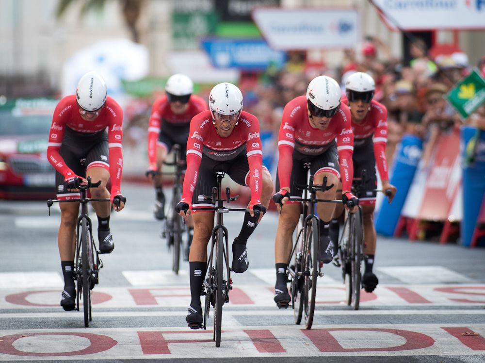 Trek-Segafredo finish stage 1 at the Vuelta a Espana