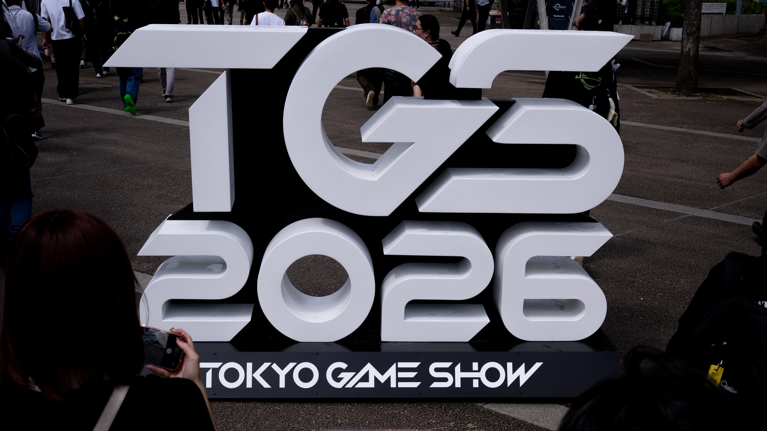 Signage for the Tokyo Game Show 2026 on September 17, 2026 in Chiba, Japan. The show is one of the world's largest gaming exhibitions and will run through September 21. 