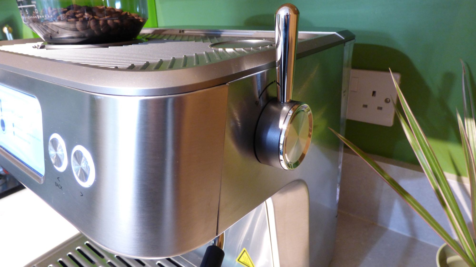 Steam arm on side of ProCook Bean to Cup Espresso Coffee Machine