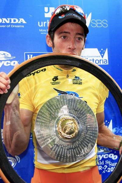 Nathan Haas (Genesys Wealth Advisors) poses with his new trophy