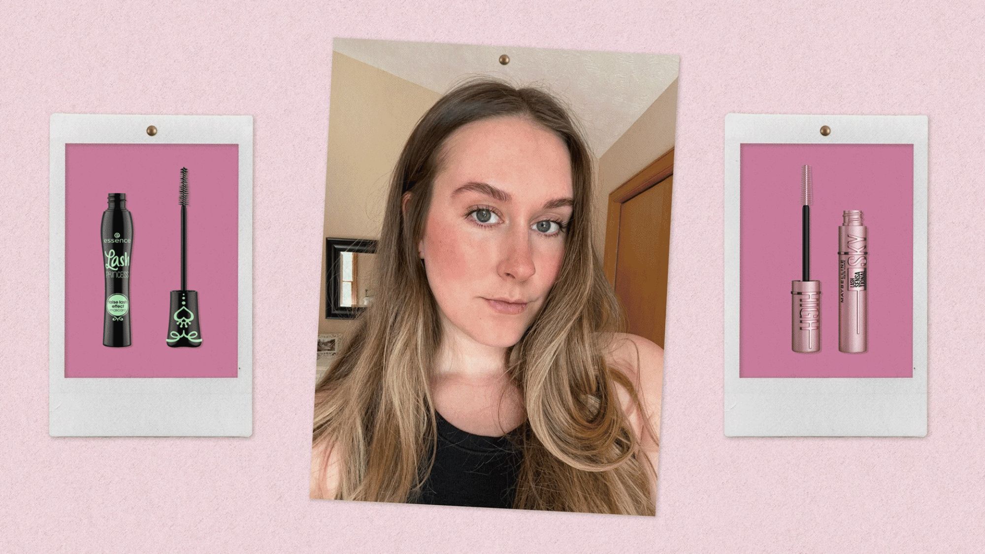 Beauty editor Kaitlyn McLintock wearing drugstore mascara.