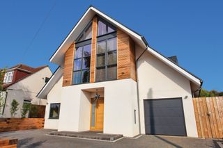 a modern home with external house rendering