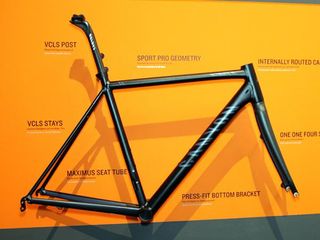 The revamped Canyon Ultimate AL frameset boasts a lighter weight and shapelier tubes for 2012.