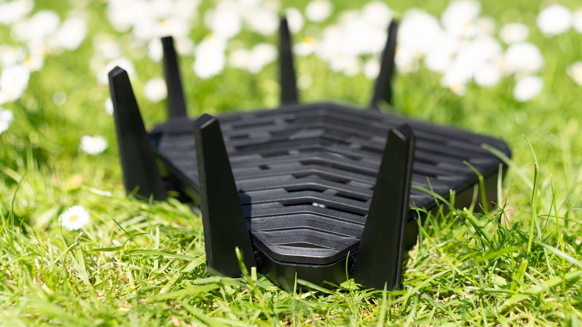 Acer Predator Connect W6 gaming router on grass