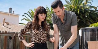 Zooey Deschanel and Jonathan Scott in Celebrity IOU.