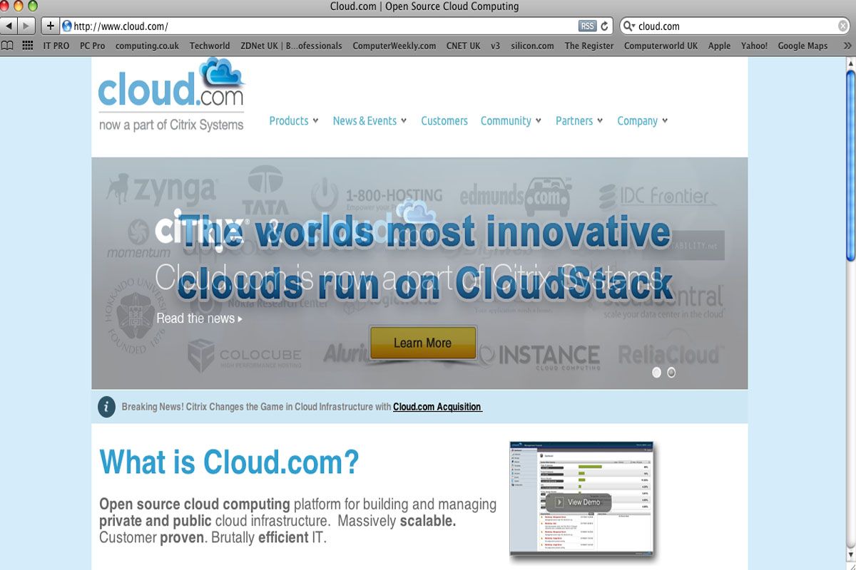 cloud.com home page