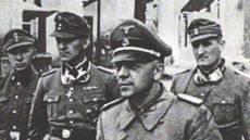 Photograph of Jurgen Stroop (1895-1952) an SS General during the Second World War. He was in command against the Warsaw Ghetto Uprising and wrote the Stroop Report