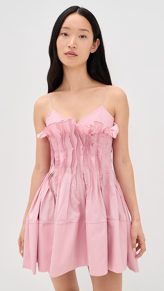 Marques'almeida Cinched Pleated Mini Dress