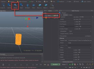 Add a Bitmap emitter for pouring your water