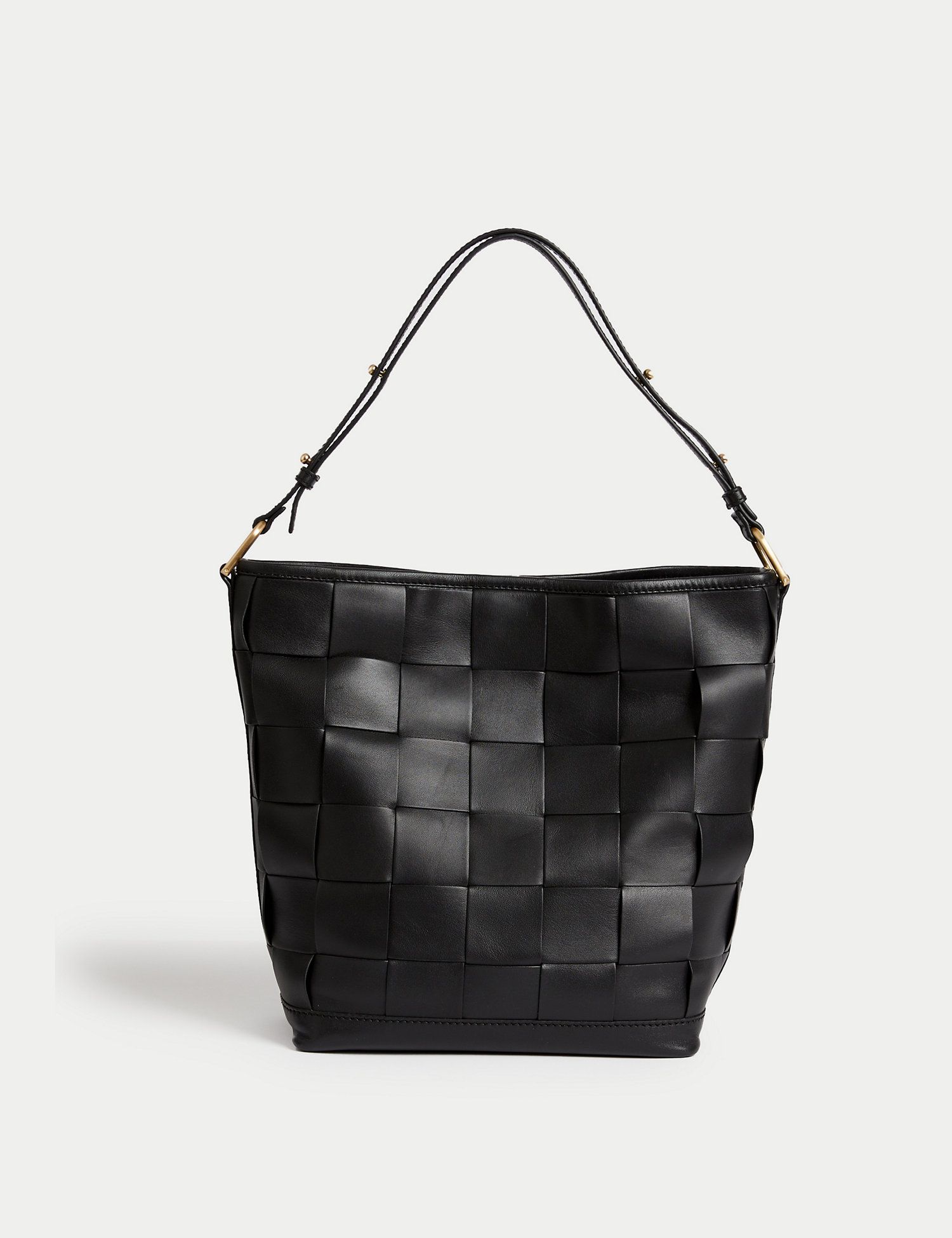 Leather Woven Shoulder Bag