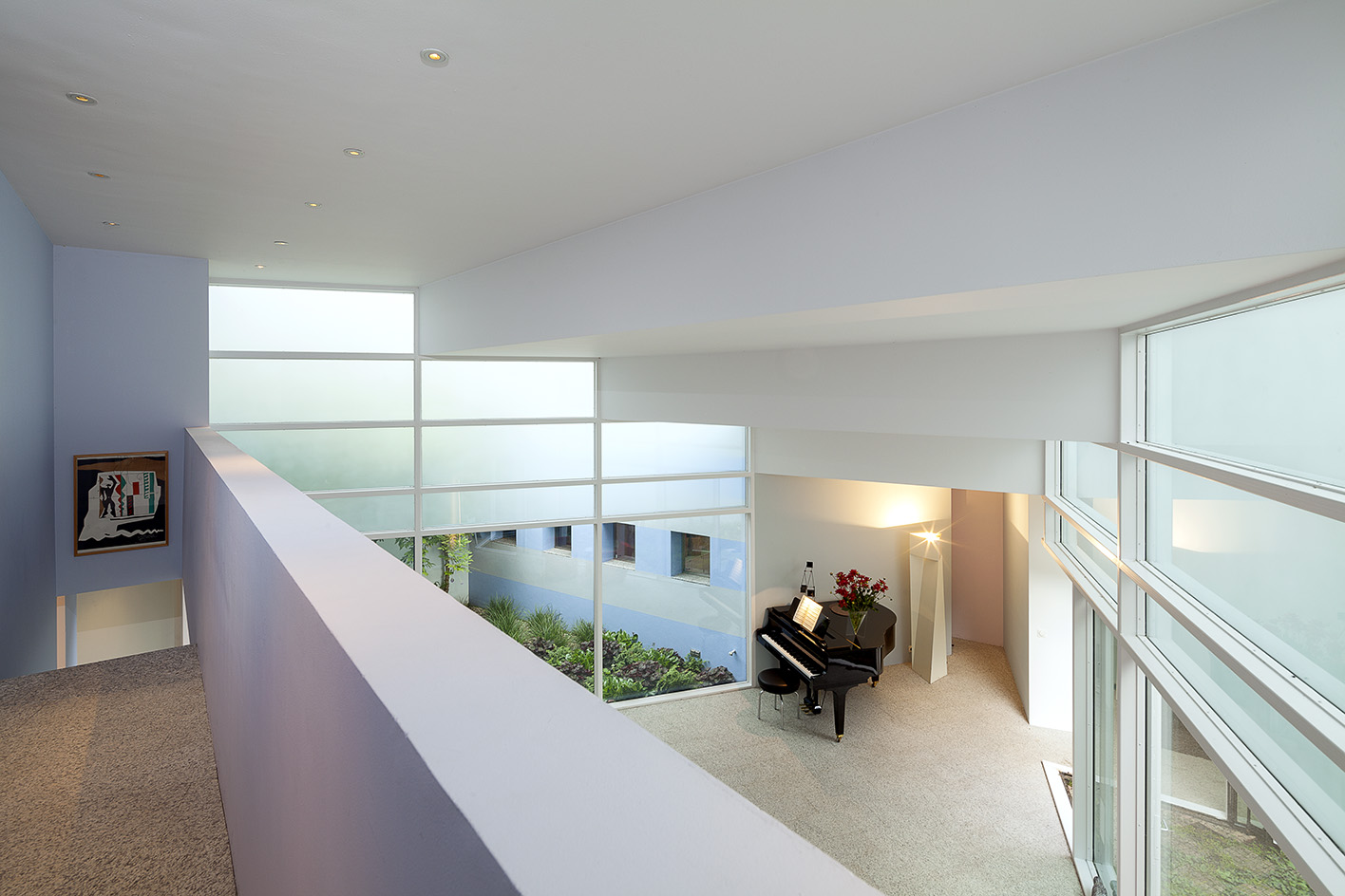 white geometric shapes of Modernist Utrecht house by Mart van Schijndel