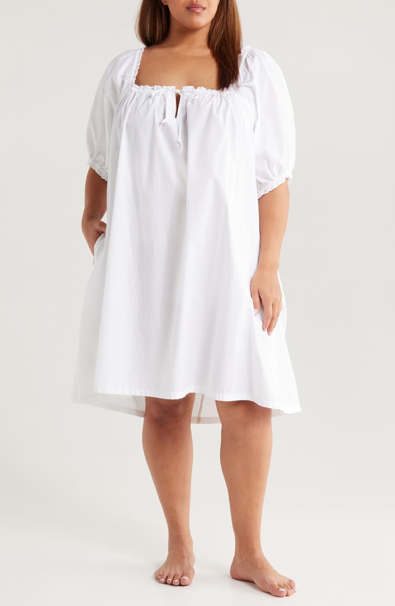 Tie Front Cotton Nightgown