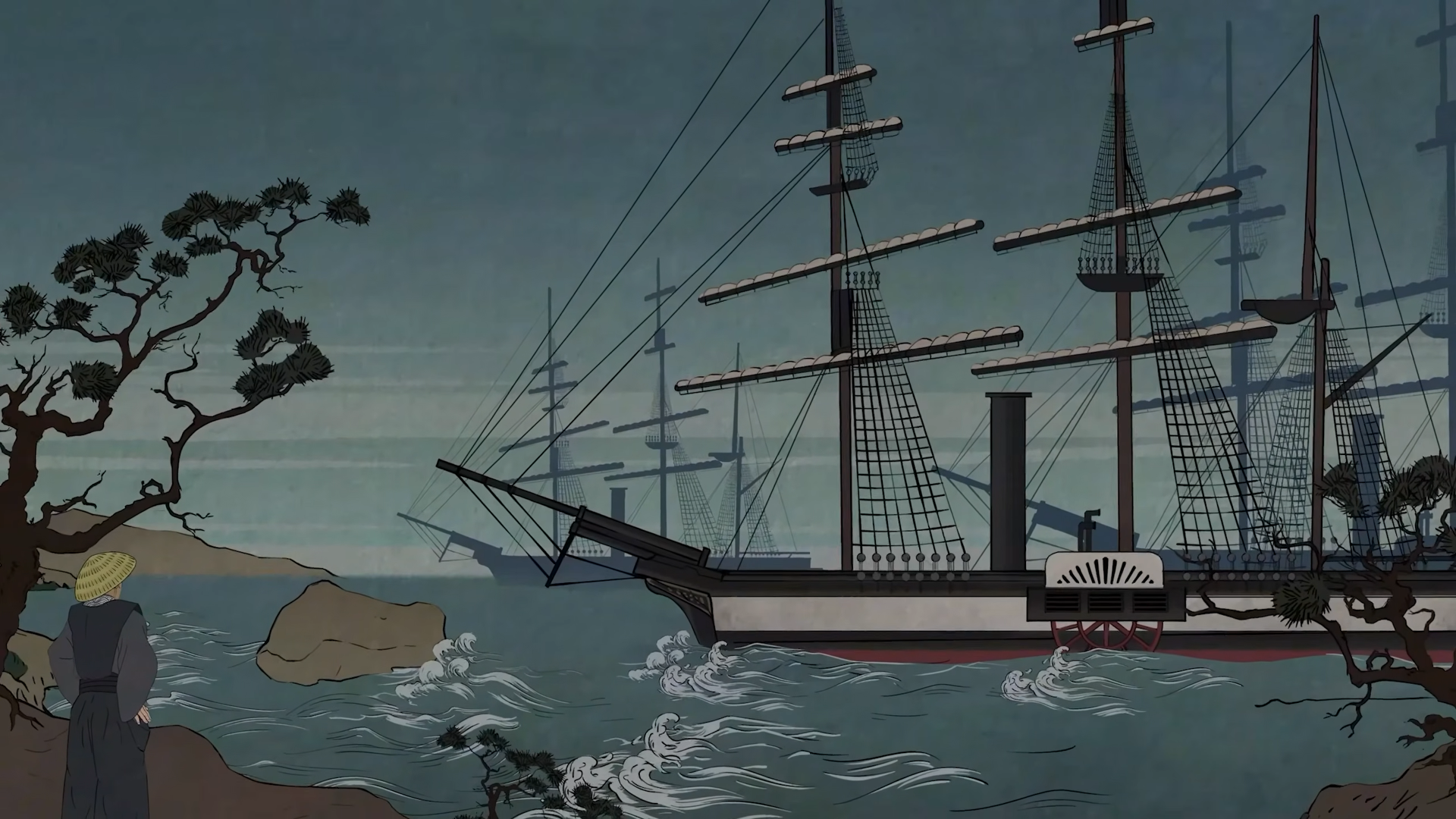 Shogun 2 woodblock art