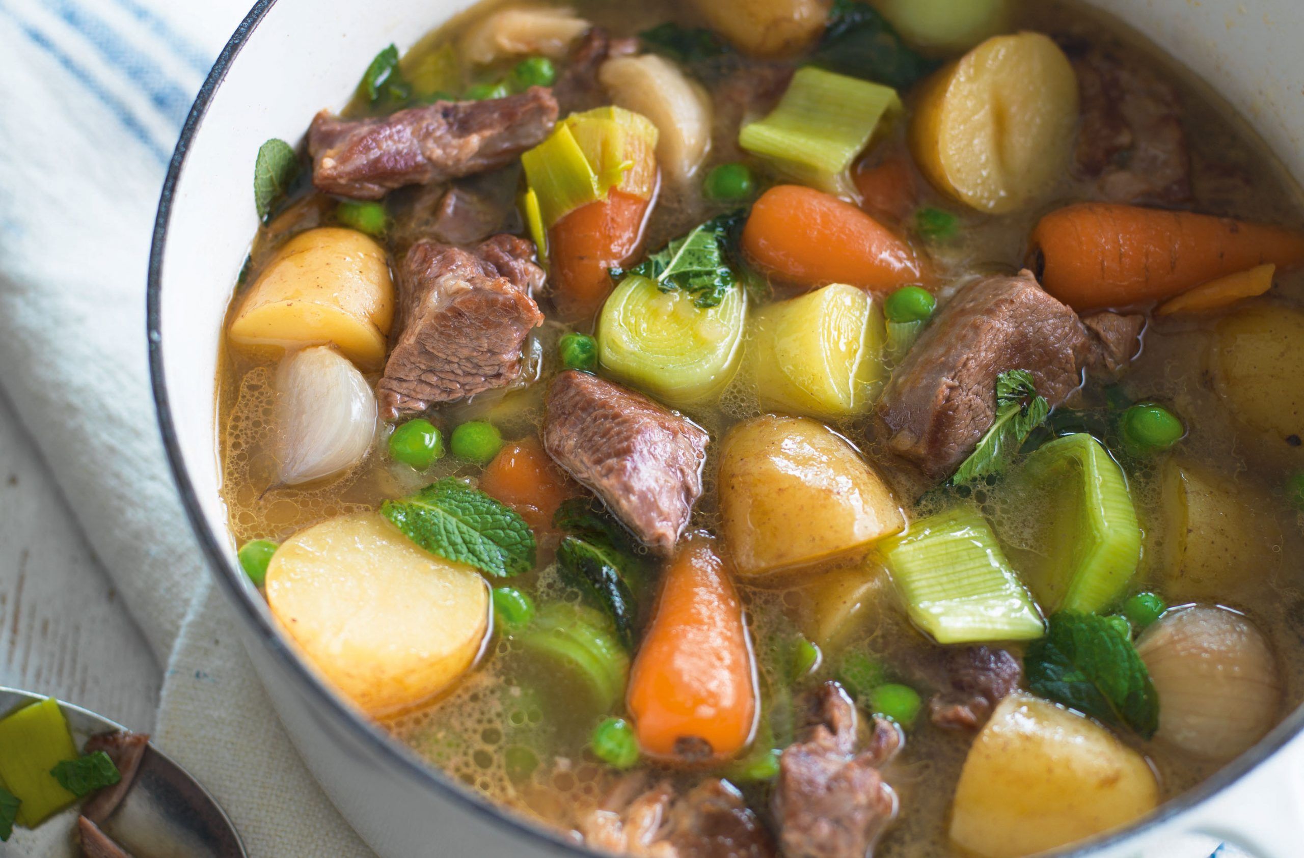 Slow-cooked spring lamb stew recipe