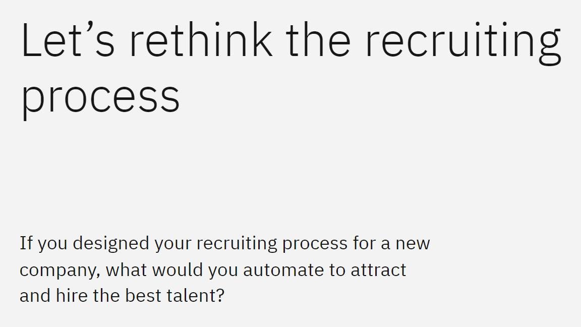 Let’s rethink the recruiting process