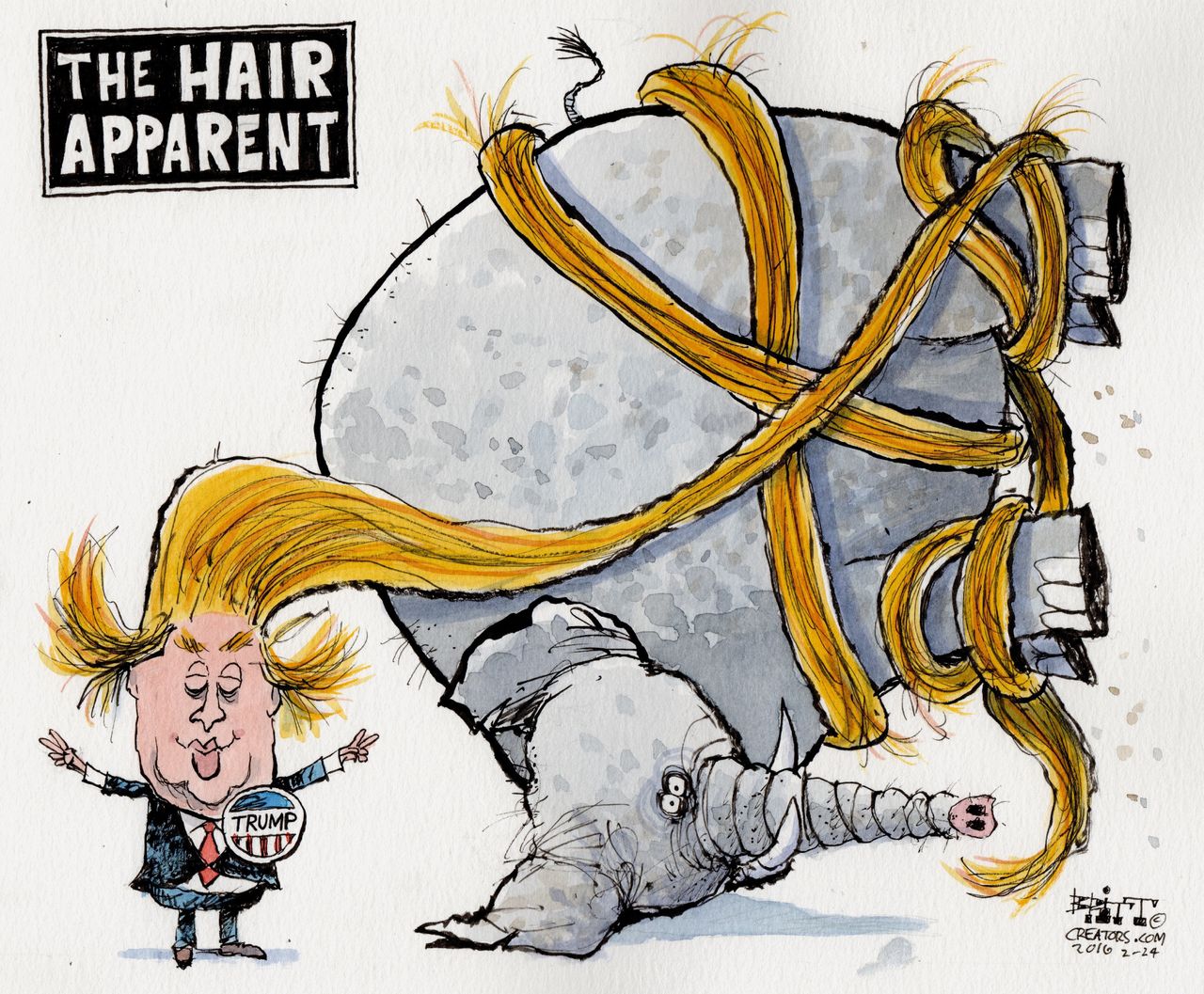 Political Cartoon U.S. Trump GOP