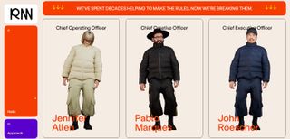 Raw Materials portfolio site screenshot of 3D models of people