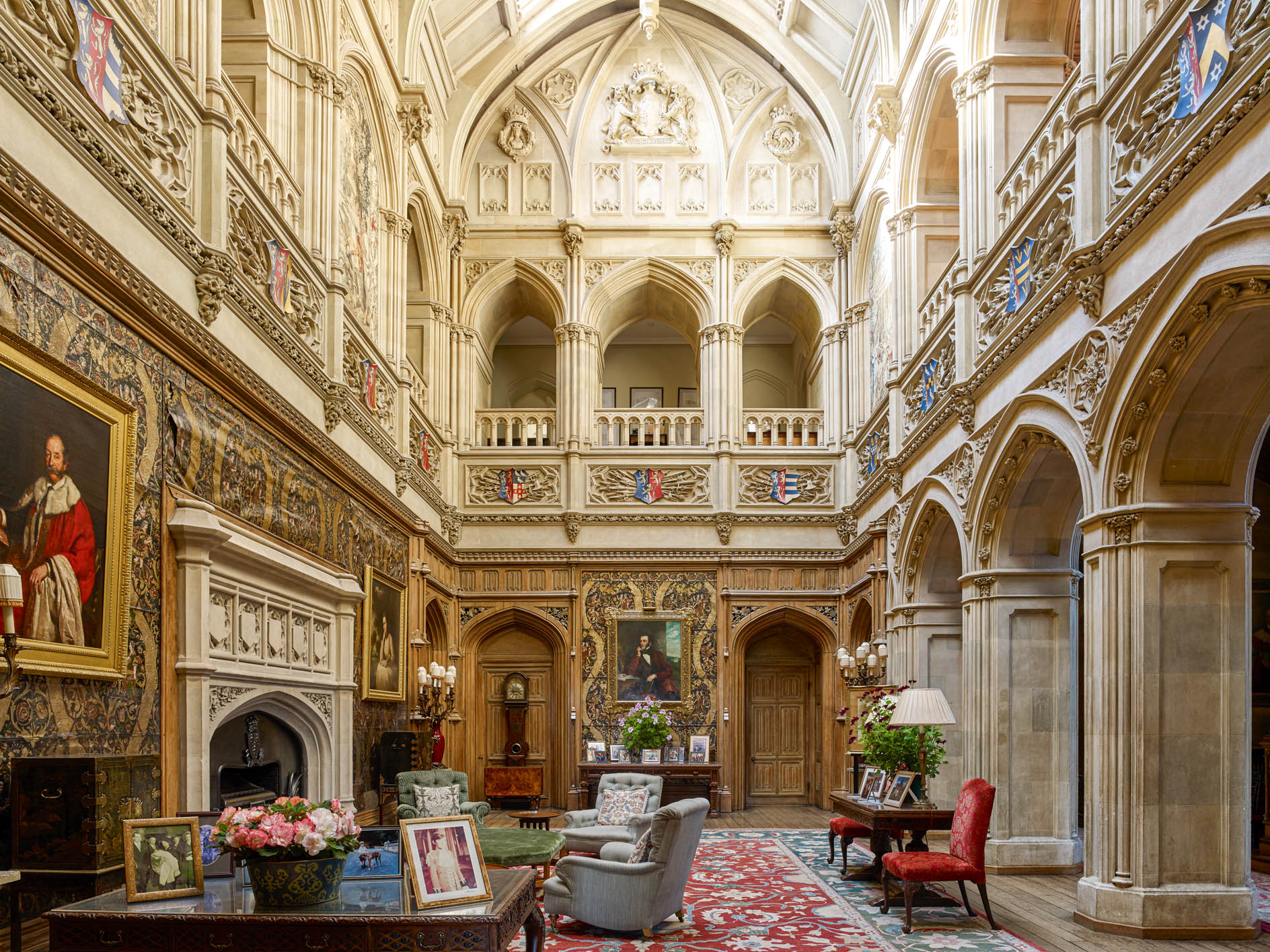 Fig 1: Highclere Castle, Hampshire, designed by Charles Barry in the ‘national’ Gothic of the Houses of Parliament. Photograph: Paul Highnam for the Country Life Picture Library.