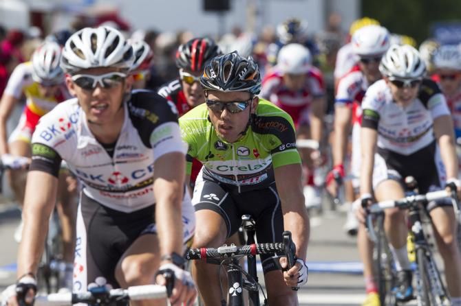 Sven Nys (Crelan-Euphony) is one of many cyclo-cross racers in action on the road at the Tour of Belgium