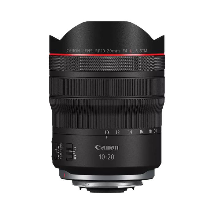 A Canon RF10-20mm f/4 L IS STM lens