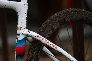 RIJKEVORSEL BELGIUM NOVEMBER 19 Detailed view of muddy bike of Thomas Pidcock of United Kingdom and Team INEOS Grenadiers after the 36th Superprestige Merksplas 2022 Mens Elite Superprestige2023 CXWorldCup CycloCross on November 19 2022 in Rijkevorsel Belgium Photo by Luc ClaessenGetty Images