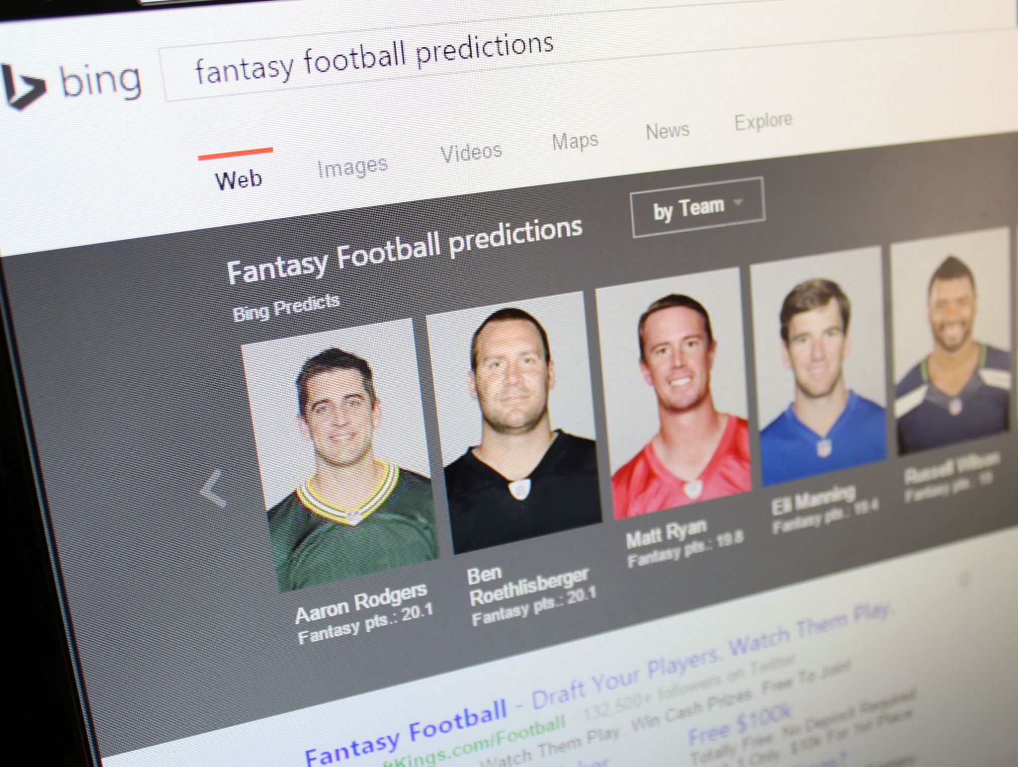 Bing Predicts the Pro Football Draft