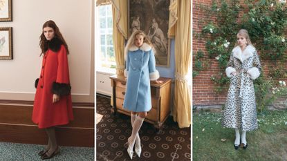 3 models wearing Queens of Archive coats