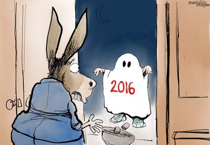 Political Cartoon U.S. Democrats 2016 Trump