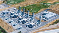 natural gas turbines deployed on a site