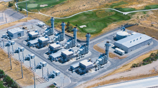 natural gas turbines deployed on a site