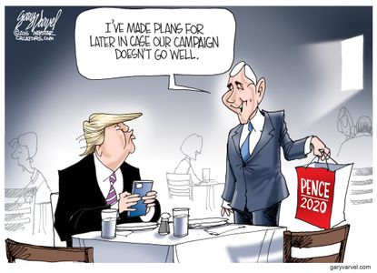 Political cartoon US election 2016 Pence plans for 2020