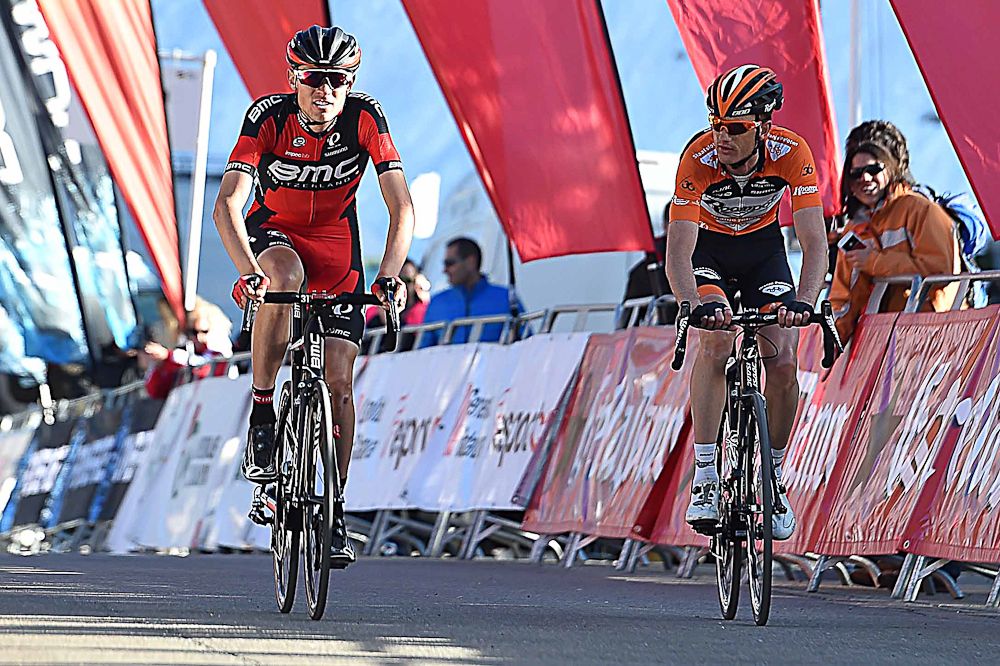 Tejay van Garderen at the finish of stage 4 at Volta a Catalunya