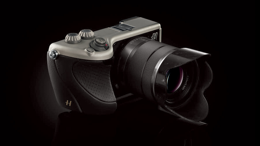 Beauty shot of the Hasselblad Lunar against a black background