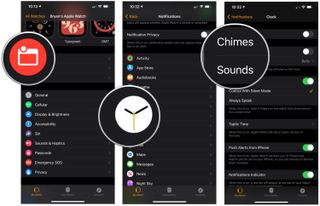 To customize Clock notifications, launch the Apple Watch app, tap Notification, then select Clock.