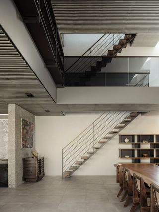 Aoyama House staircase and skylight interior