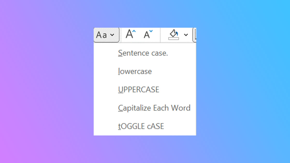 How to capitalize letters in Microsoft Word