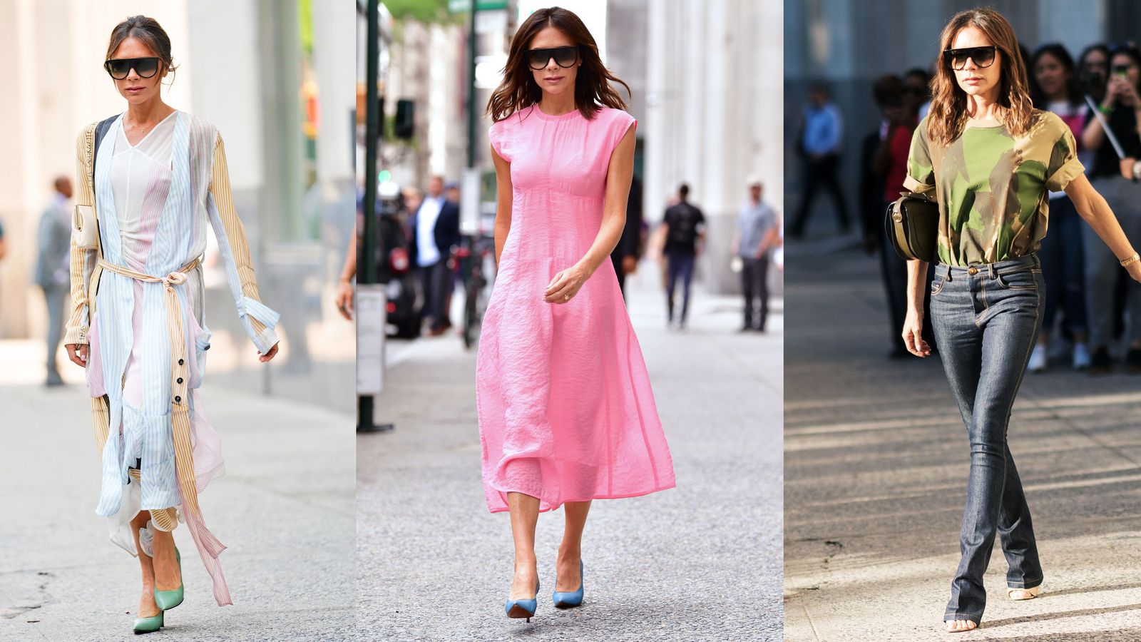 Victoria Beckham Wore a Bright Pink Dress in New York City | Marie Claire
