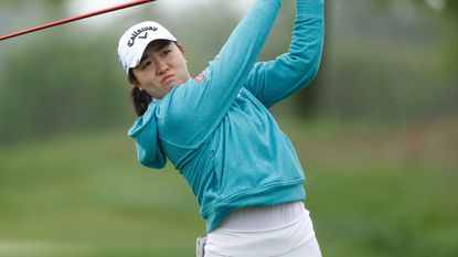 Rose Zhang takes a shot at the Mizuho Americas Open