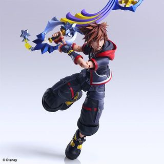 Sora's figure is fully articulated
