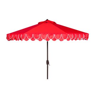 wayfair red scalloped parasol