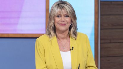 Ruth Langsford wearing a yellow blazer on Loose Women in 2024