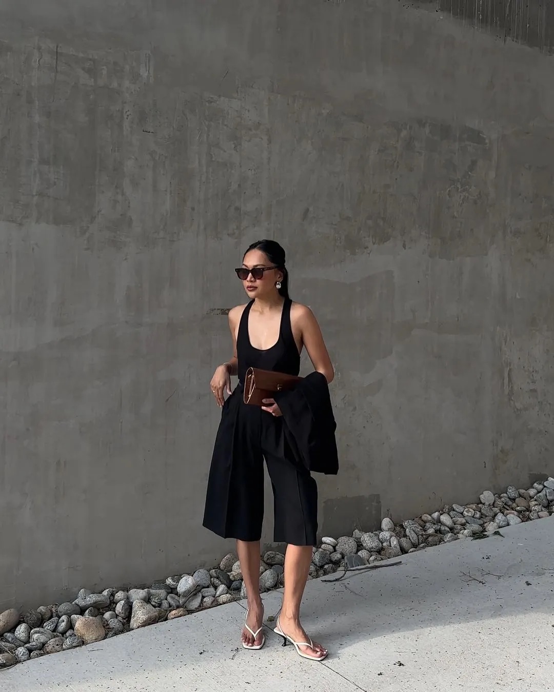High heels wearing long shorts: @ @ dawn.tan wearing shorts in high heels slippers