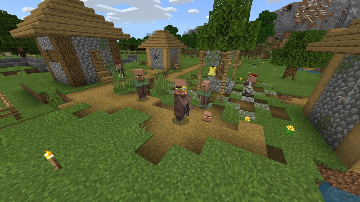 Some happy villagers