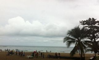 A view of the Carribbean Sea from the La Ruta finish area