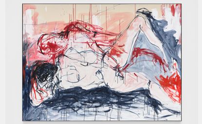 red Tracey Emin painting