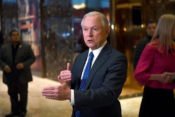 Sen. Jeff Sessions speaks from Trump Tower.